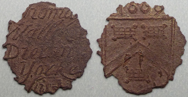 York, Thomas Wallikar1669 halfpenny fragment